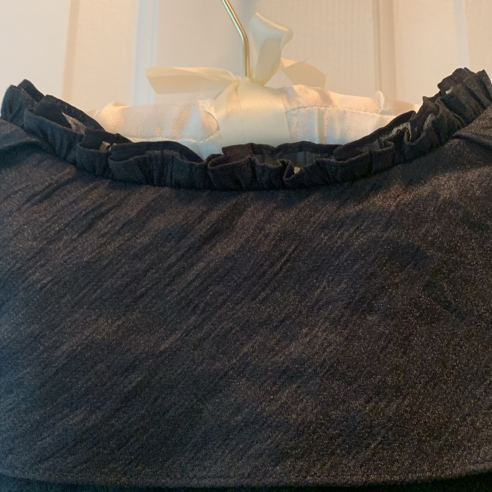 S. L. Fashions Black Jeweled Ruffle Cocktail Dress - Picture 7 of 10